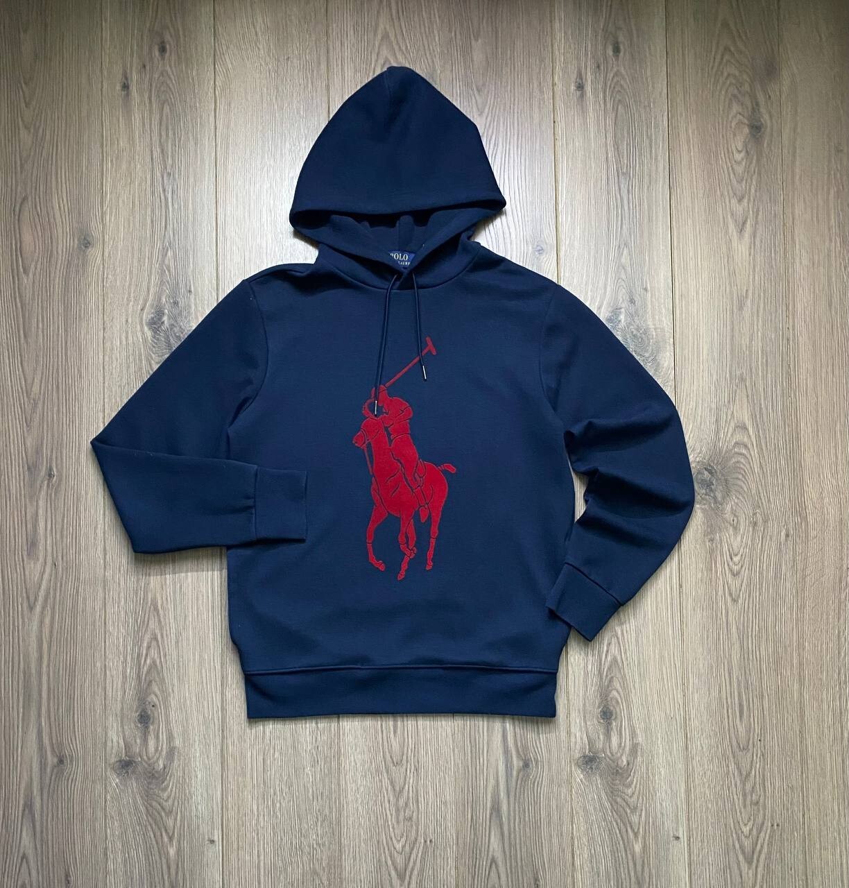Polo Ralph Lauren Big Pony Logo Felpa con Cappuccio Blu Taglia S