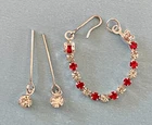 Vintage Rhinestone Doll Jewelry Necklace & Earrings Barbie Midge Tressy Misty