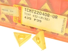 (10 Pcs) Sandvik TCMT 432-UR(52) Grade: 435 Carbide Inserts