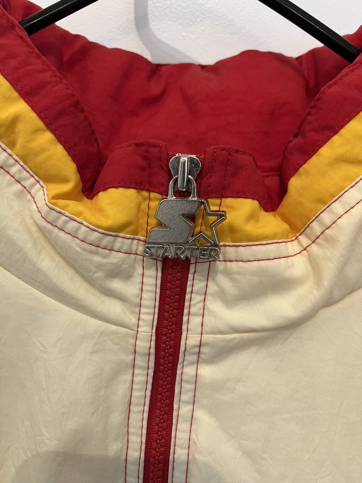 VTG 90s NFL Kansas City CHIEFS STARTER PULLOVER JACKET HALF ZIP SIZE XL