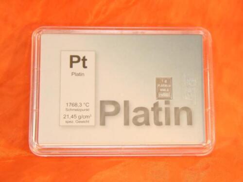 Platin Platinbarren 999,5 Zertifikat Geschenk Auswahl 1g 2g 4g Pt Element - Bild 4 von 6