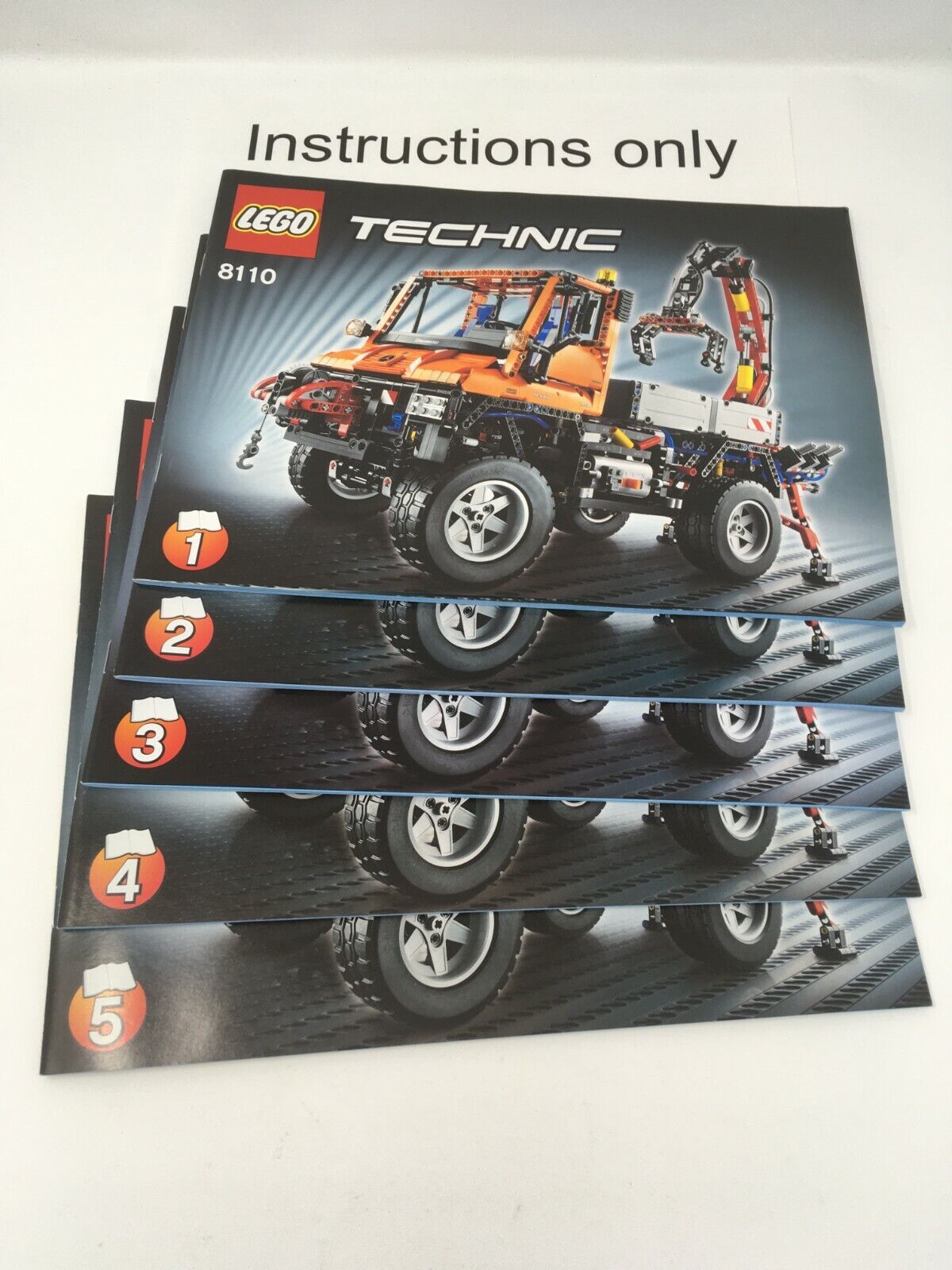 ONLY instructions books 1-5 Lego 8110 Technic Mercedes-Benz Unimog