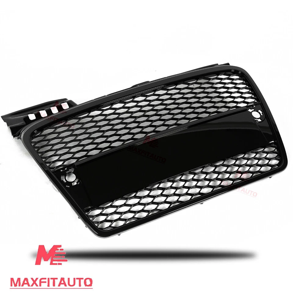 Fits Audi A4/B7 2005-2008 Front Upper Grille Sport Honeycomb Full Gloss Black Foto 2 de 4