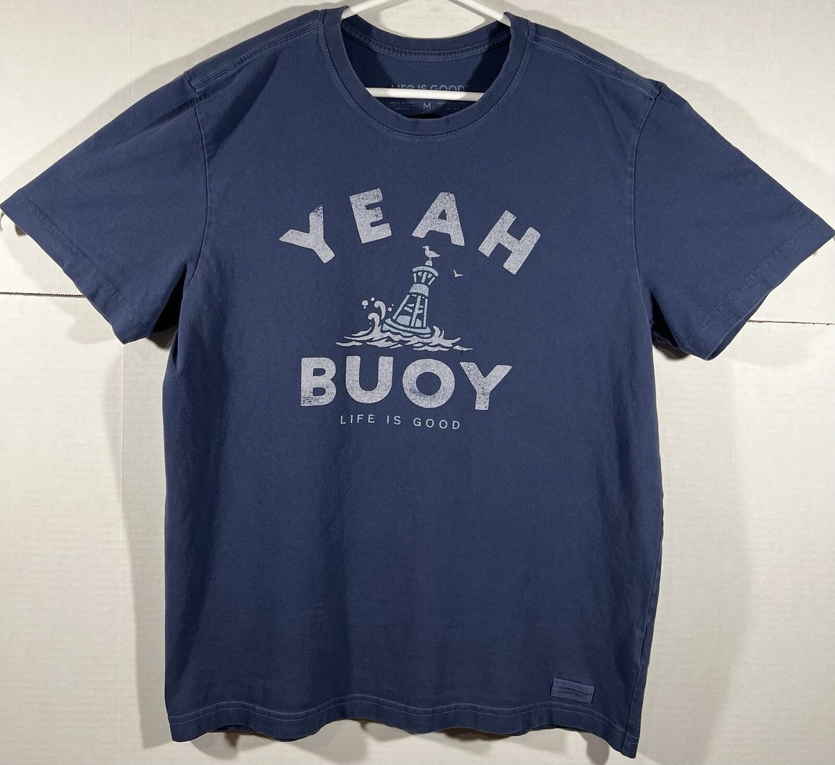 Life Is Good Men's Crusher Tee “yeah buoy” Navy Short Sleeve T