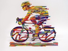 David Gerstein Modern Art CHAMPION Bicycle Racer Metall Skulptur Fahrrad Pop Art