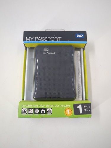 Western Digital My Passport Black 1TB External Hard Drive Portable