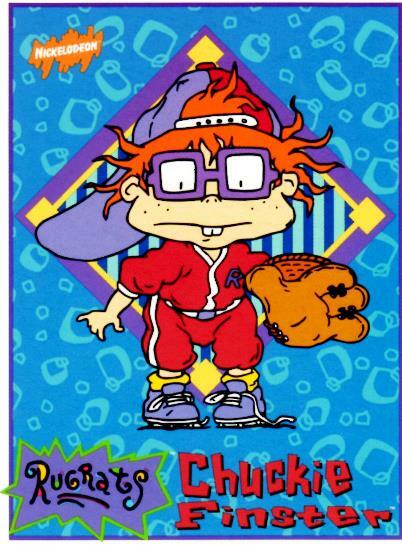 NICKELODEON BASEBALL - 1997 RUGRATS OVERSIZED 3X4 CHUCKIE FINSTER