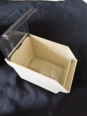 Vintage Memorex 3 1/2  Disk File Storage Box Roll-Top Lid