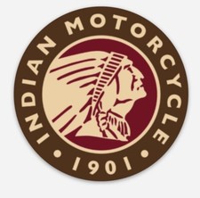 Vintage Old School 1901 Indian Motorcycles Vinyl Sticker Decal