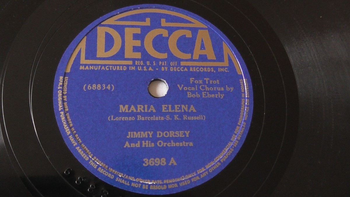 Jimmy Dorsey 78rpm Single 10-inch Decca Records #3698 Maria Elena