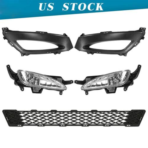 For 2011 2012 2013 Kia Optima Front Bumper Fog Lights Lamps W/Bezels Lower Grill - Picture 1 of 8