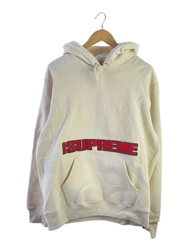 Felpa Supreme con cappuccio L cotone panna usata