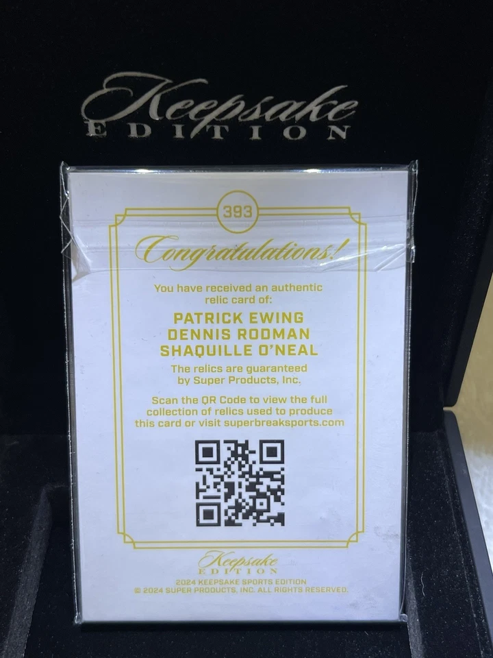 Recuerdo 2024 - Reliquias de triple gema - Patrick Ewing, Dennis Rodman y Shaq Foto 2 de 3
