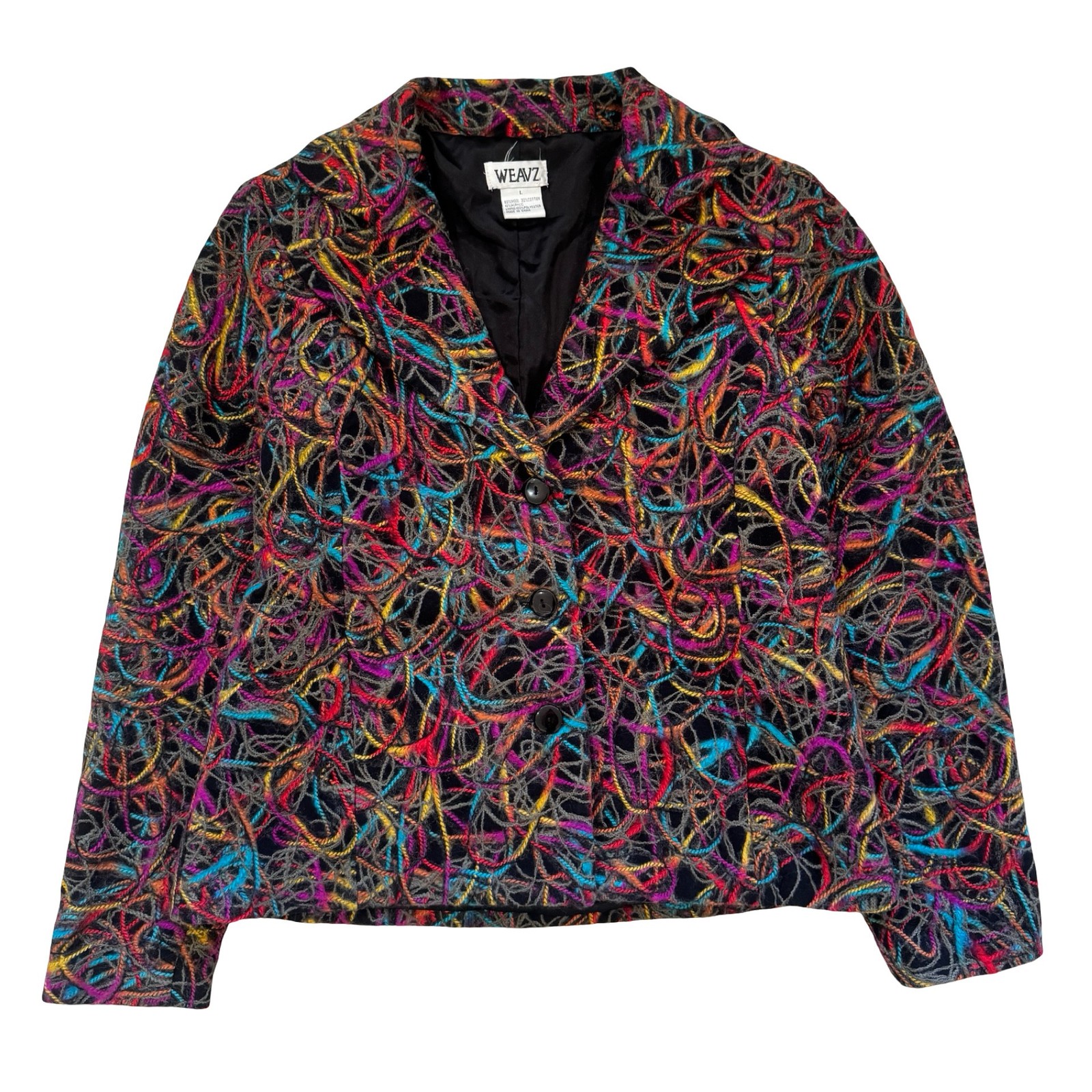 Weavz Abstract Scribble Pattern Large Jacket - image 1