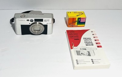 Canon Sure Shot Classic 120 Caption 38-120mm 35mm Film Camera With Manual & Film