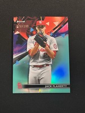 2021 Topps Finest Jack Flaherty #87 Sky Blue Refractor /300