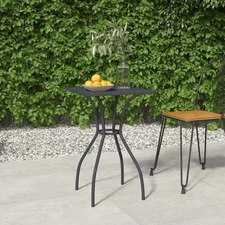 Garden Table Anthracite Steel Small Non-slip