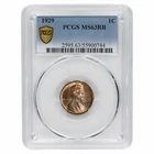 1929 Lincoln Wheat Cent 1C PCGS MS 63 RB