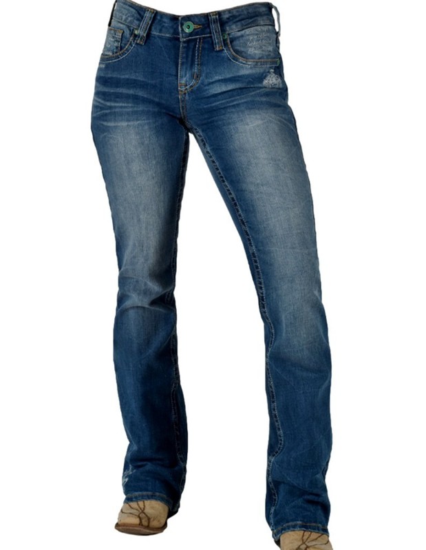 Cowgirl Tuff Western Jeans Womens Lisa 40 Long Medium Wash JLILEC CLEARANCE