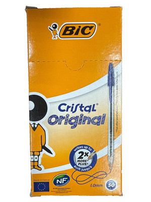 BIC Cristal Medium Kugelschreiber Blau 0.4mm 50St Schreibset Pack