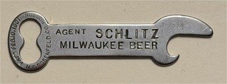 1910s Schlitz Beer Agent C A Hinds Orange Mass Key Bottle Opener B 18 585
