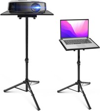 Pyle Portable Folding Laptop Stand - Standing Table with Adjustable Angle, Folda