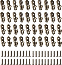 Wandhaken Vintage 40 Stück Garderobenhaken Kleiderhaken Bronze Metall