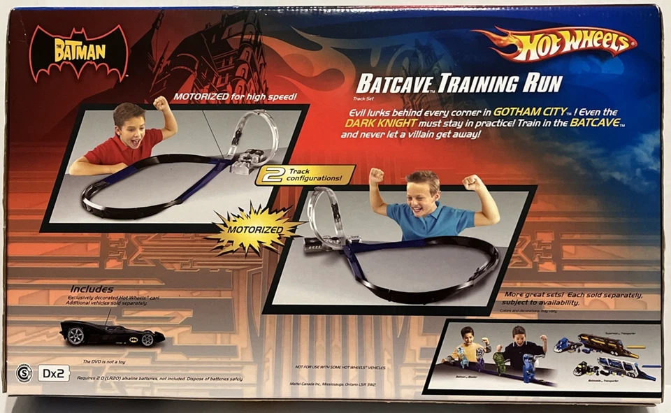 NEW Hot Wheels Batman Batcave Training Run Race Track & Batmobile Car DVD RARE - Image 2 of 4