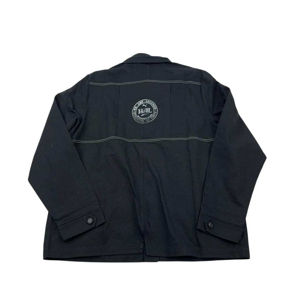 PUMA x WAL We Are Legends Black Denim Cotton Shirt Jacket Shacket Mens Large NWT - Image 3 of 4
