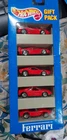 Hot Wheels Vintage Ferrari 5 Car Gift Pack all Red
