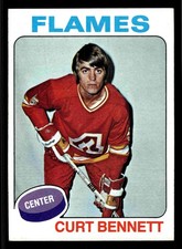1975-76 Topps Curt Bennett #8 - Atlanta Flames - NM+