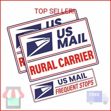 3 Pack U.S. Mail Delivery Driver Magnetic Signs U.S. Rural Delivery Carrier Ma