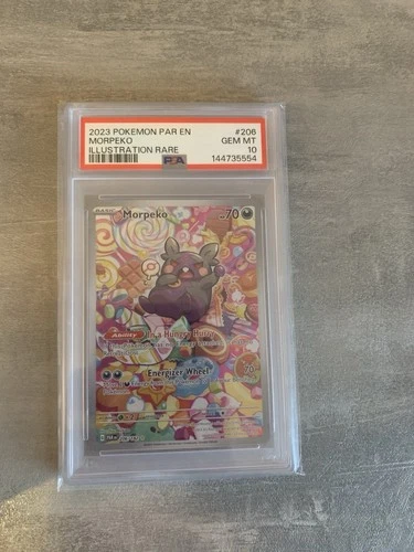 2023 POKEMON PAR EN-PARADOX RIFT ILLUSTRATION RARE #206 MORPEKO PSA 10