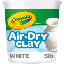 Crayola Air-Dry Self-Hardening Modeling Clay, 5LB Bucket, White