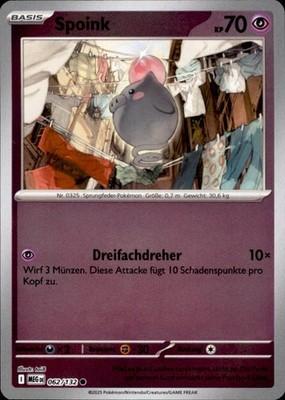 Pokemon Spoink MEG 062 Common Reverse Holo (6012)