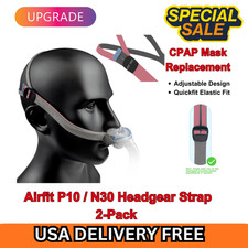 2-Pack Airfit P10 / N30 Headgear Strap Upgraded CPAP Mask Replacement Straps A