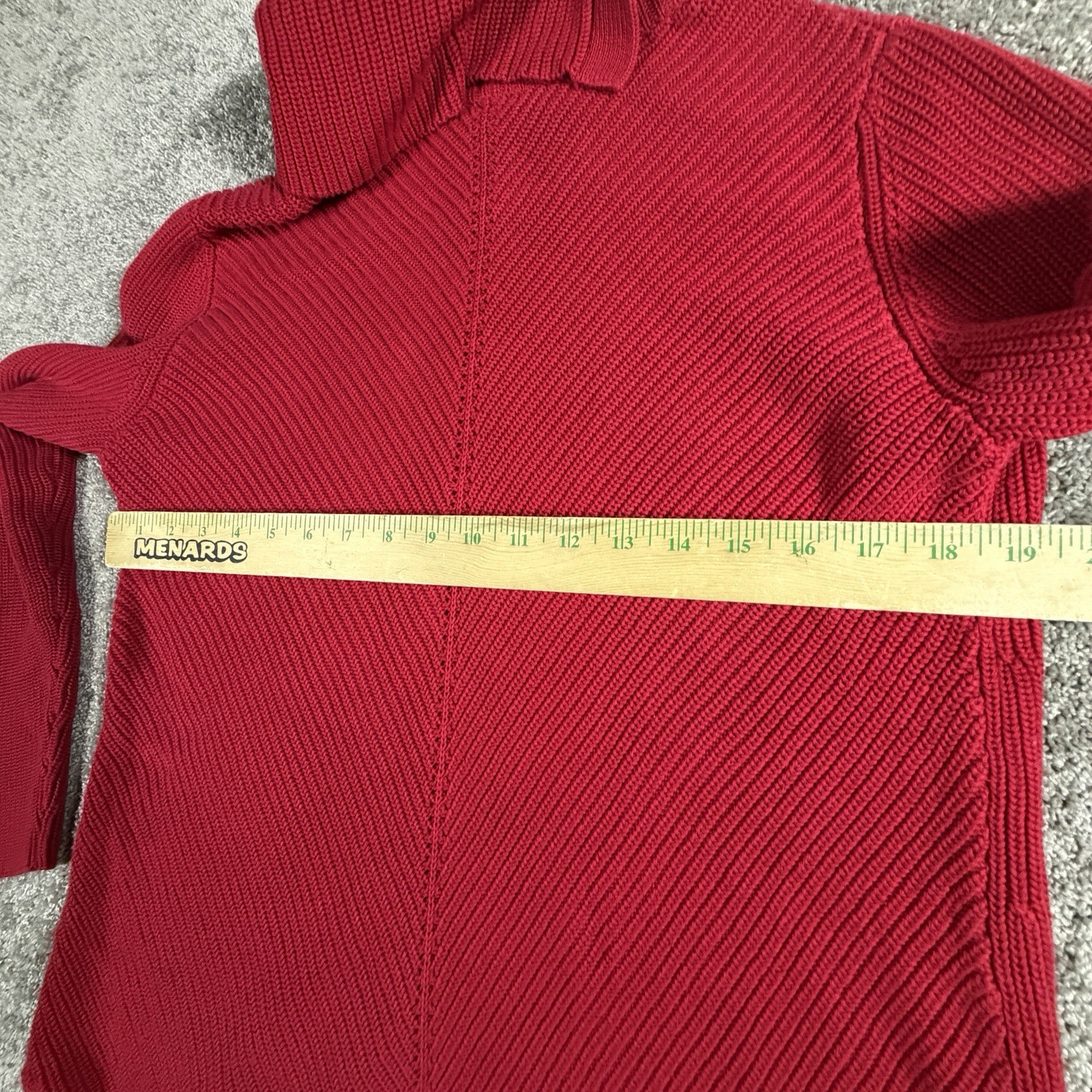 Talbots Medium Split Cowl Neck Shaker Stitch Swea… - image 9