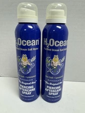 2 Pack H2Ocean Piercing Aftercare Spray 4oz Body & Oral Piercings