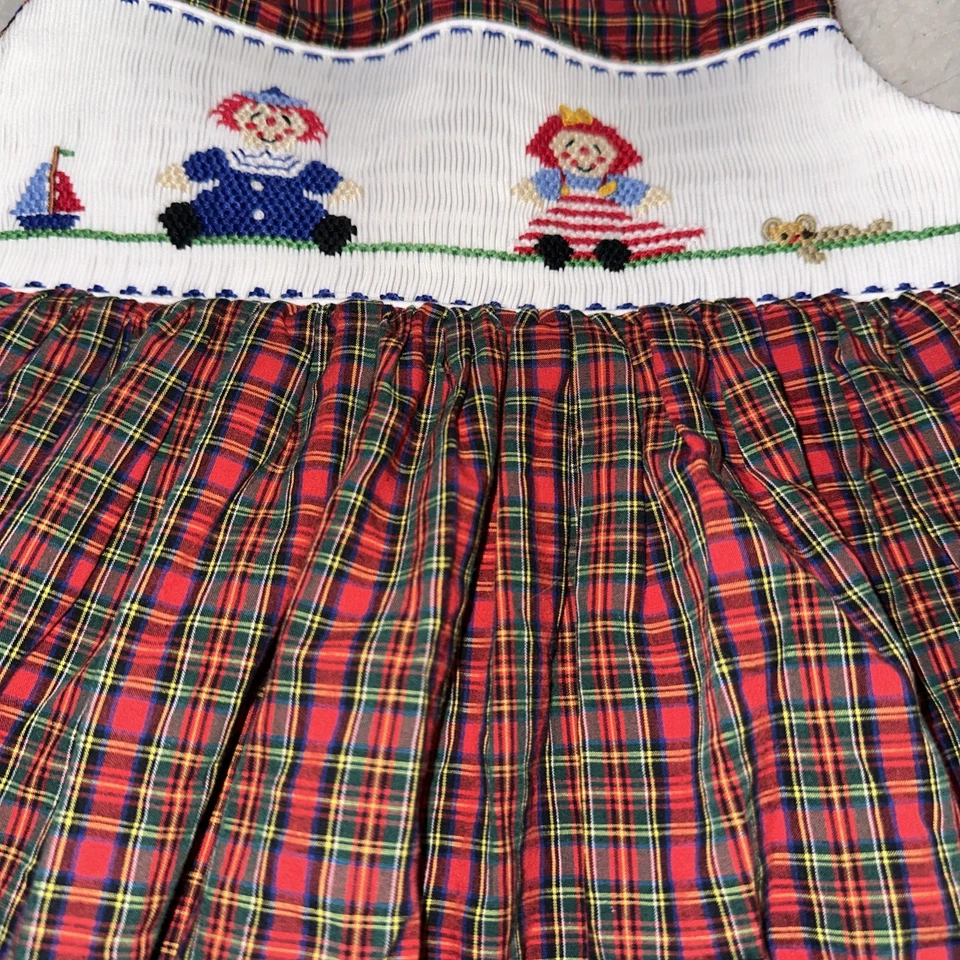 Vestido xadrez Smocked tamanho 2 irregular e veleiro Andy - Imagem 2 de 4