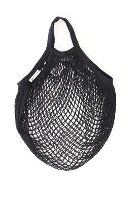 Second Life Fashion Turtle Bag Einkaufstasche für Damen schwarz aus Baumwolle