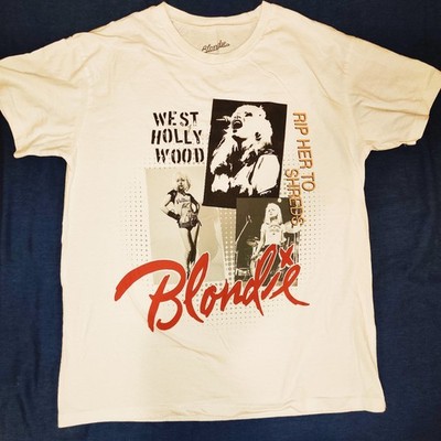Blondie West Hollywood Rip Her To Shreds Graphic Retro T-Shirt L size