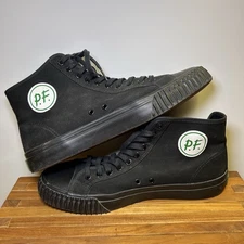 PF Flyers Hightop Canvas Shoes Men’s Size 11 Black Green Sandlot