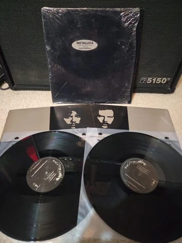 Metallica Black Album 2lp Vinyl 1991 1st Press Shrink/Hype/Inserts EX/NM-