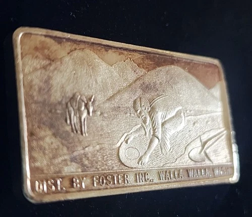 RARE - 1970 WH FOSTER INC. 1oz  .999 FINE SILVER BAR