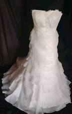 Nwt Saison Blanche Ivory Tiered Wedding Gown With Train Size 10