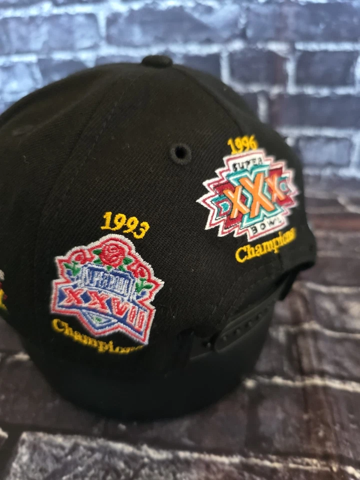 De colección Años 90 Dallas Cowboys Annco 4x Super Bowl Snapback Sombrero Foto 3 de 4