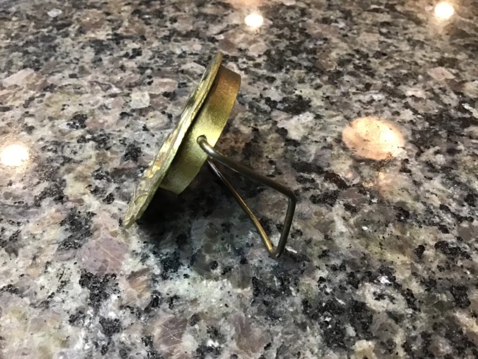 Antique Art Nouveau Mini Standing Frame Nymphs Semi-Nude Woman Gold Gilt Bronze - Image 4 of 4