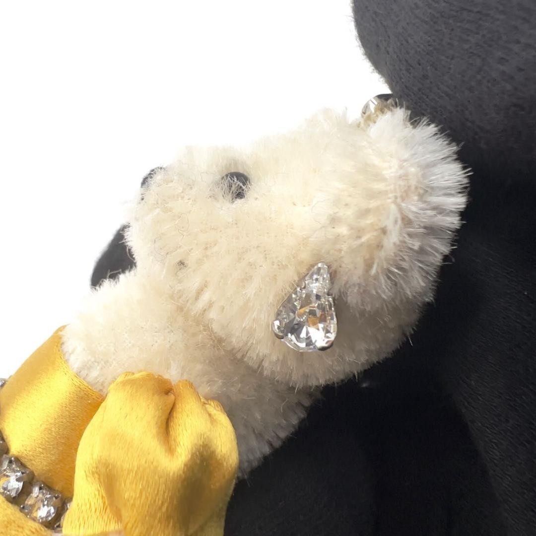 Prada Bear Charm Keychain Gold Dress with Box Used thumbnail 13
