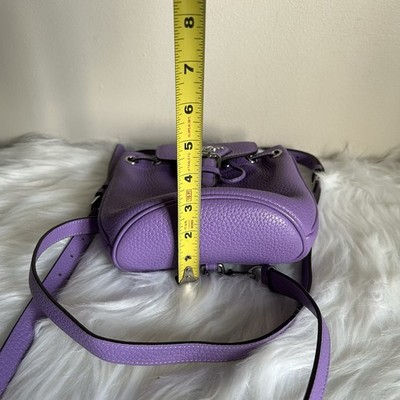 Coach Amelia Mini Purple Pebbled Leather Backpack Excellent 