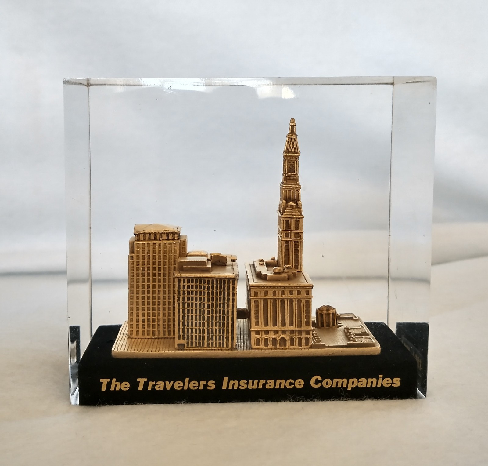 Travelers Tower Of The Travelers Insurance Co. 100Th Anniversary Paperweight